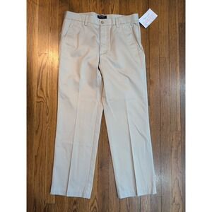Levis Dockers D1 Mens Slim fit 34 x 30 Flat Front Khaki beige Cotton dress pants